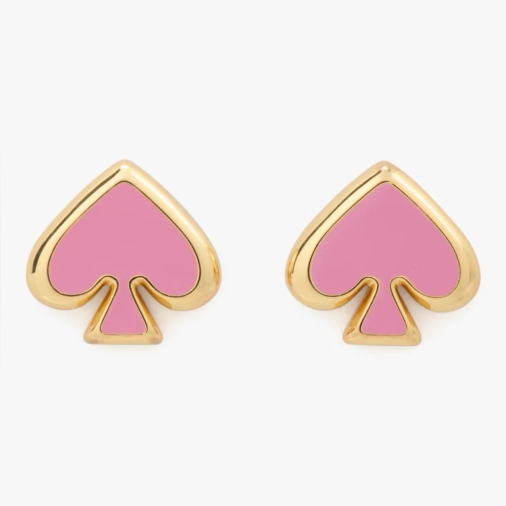 Kate Spade Everyday Spade Enamel Studs Pink